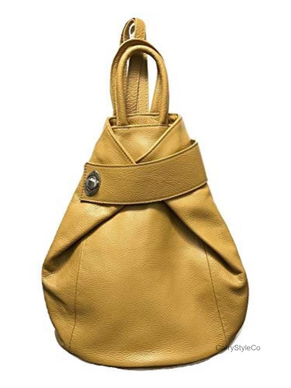Italian Leather Convertible Backpack Tote Crossbody Anti-Theft Travel Bag
